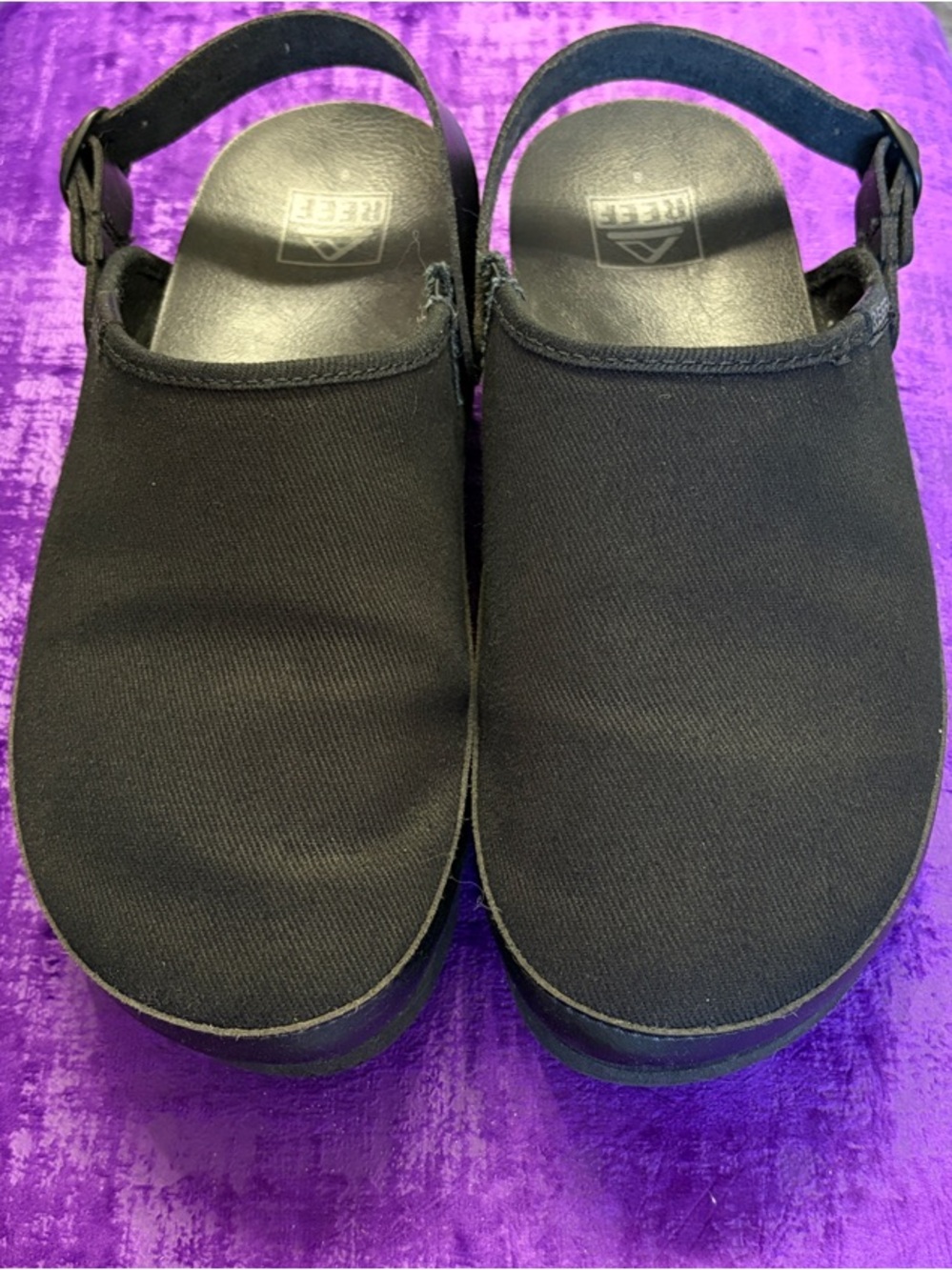 Reef Black Women's Slip-On Clog with Back Strap